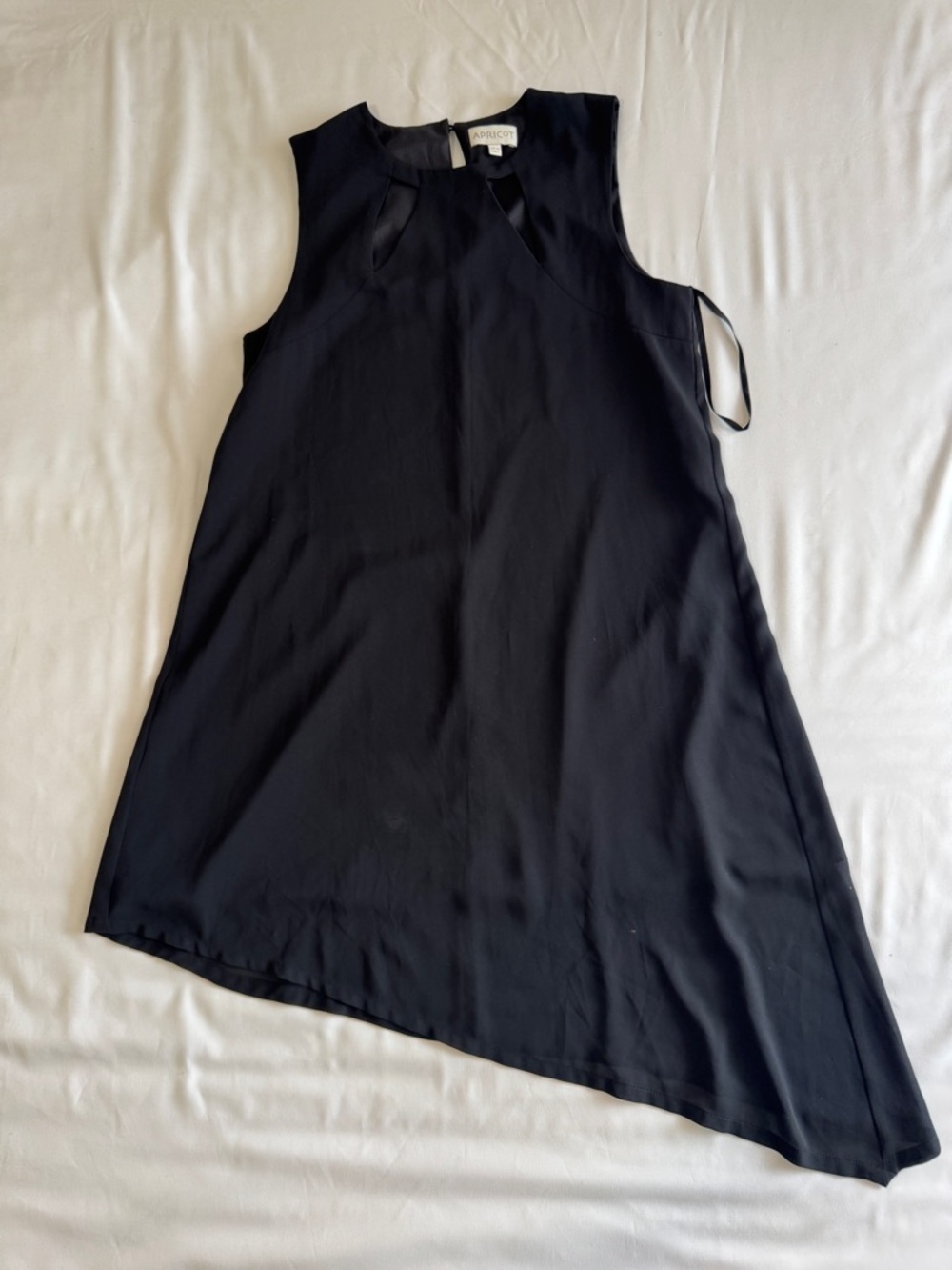 APRICOT Black Sleeveless Shift Dress with Subtle Neck Cutout Size S, UK 10, US 6